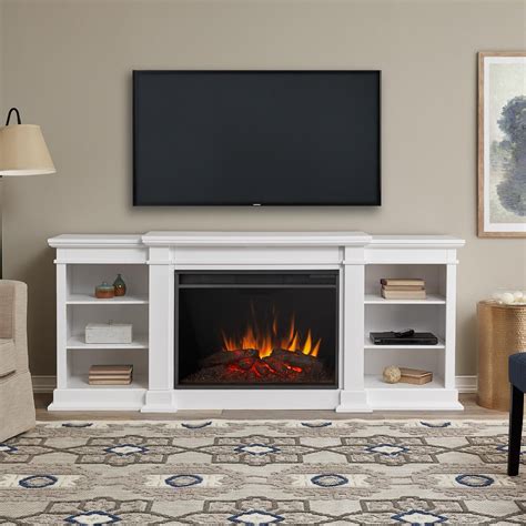 tv stand with electric fireplace white|modern white fireplace tv stand.